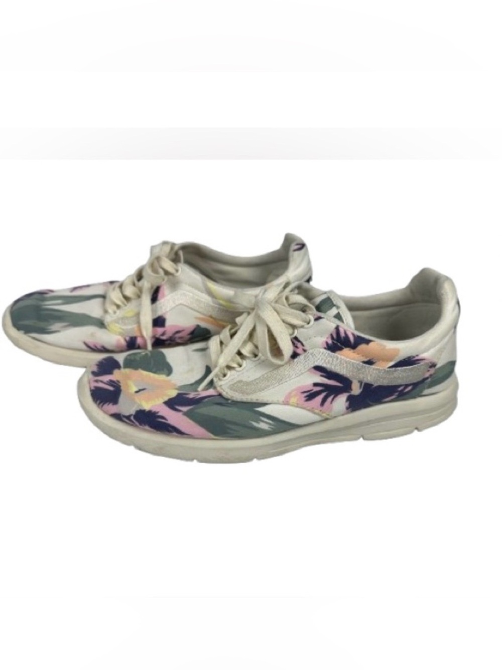 Women’s Vans Sneakers - Cream and Pink Floral Size 9 - Picture 9 of 9
